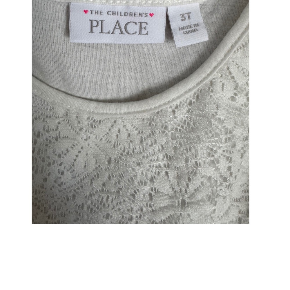 The Childrens‎ Place Toddler Girls Lace Top Pastel Striped Skirt Dress Easter 3T - Picture 3 of 4